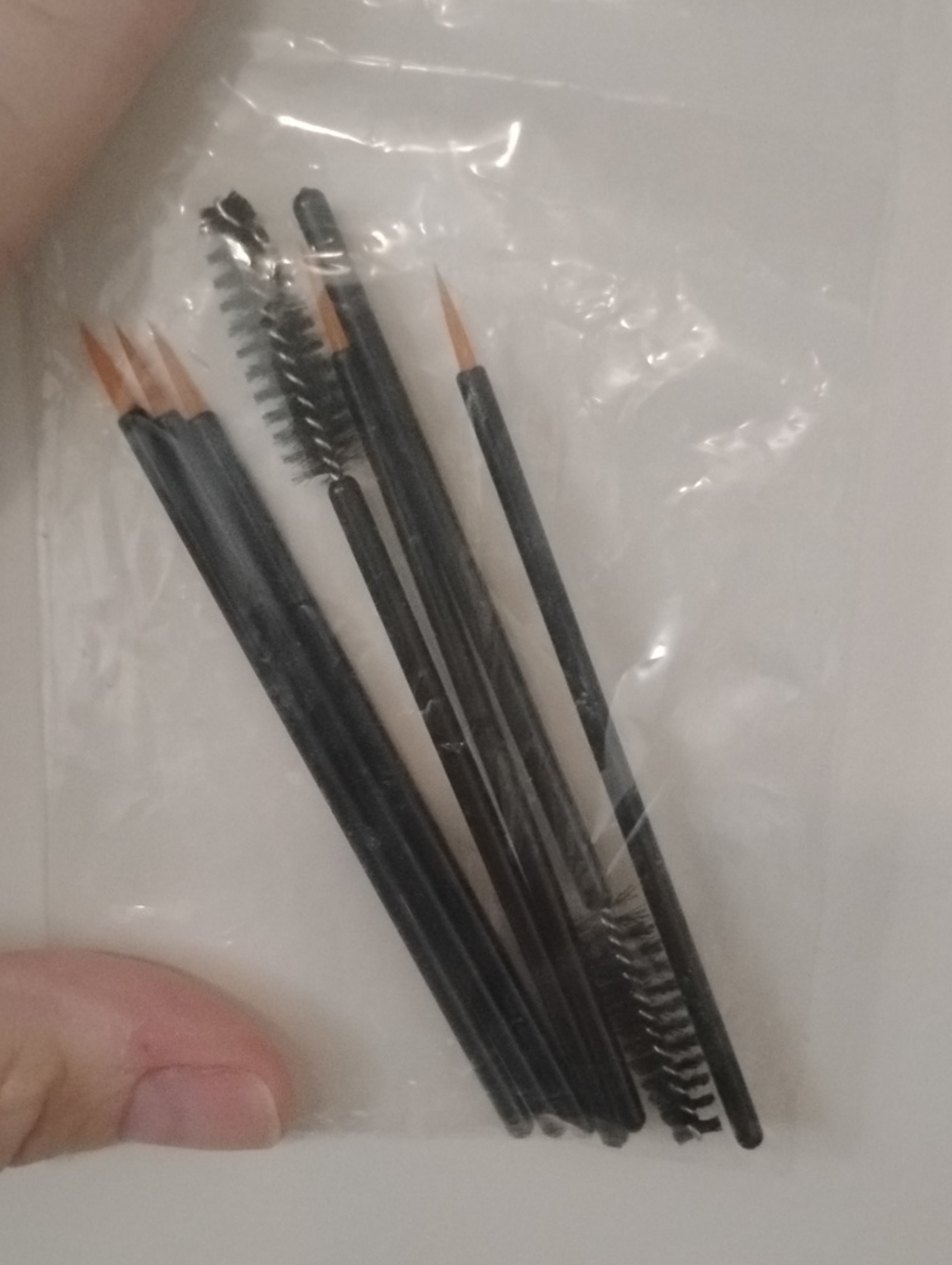 Black Disposable Micro Applicator Brushes for Eyelash & Brow Grooming 10  Piece